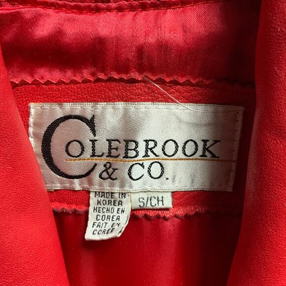 Vintage Red Leather Jacket Size S - Picture 3 of 6